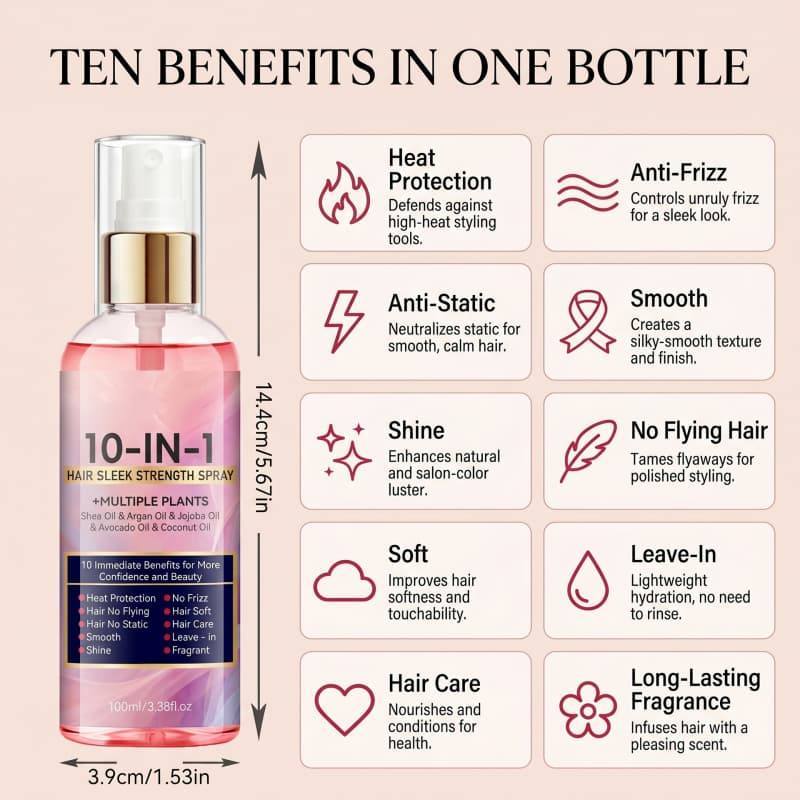 10-in-1 No-Rinse Hair Care Spray, Smoothes & Moisturizes Hair For Improved Condition,10-in-1 No-Rinse Hair Care Spray, Smoothes & Moisturizes Hair For Improved Condition 