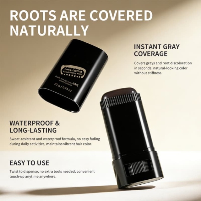 Hair Styling Iron With Built-In Comb, Gray Hair Covering & Rotating Design,Hair Styling Iron With Built-In Comb, Gray Hair Covering & Rotating Design 