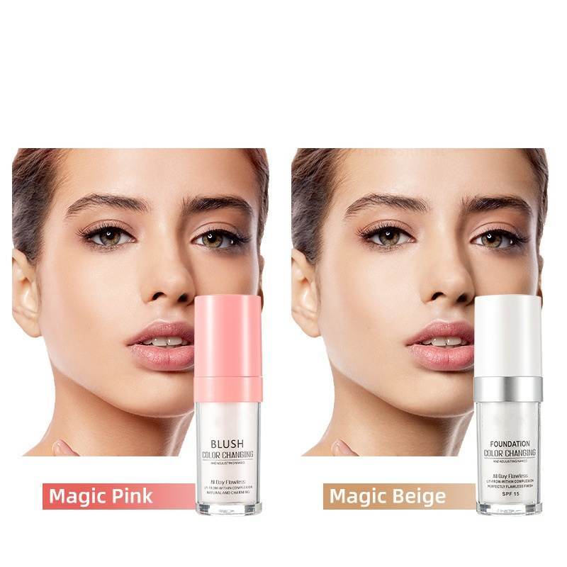 Temperature-Changing Blush Foundation, Brightening Moisturizing Concealer Liquid, Long-Lasting & Fade-Resistant Foundation,Temperature-Changing Blush Foundation, Brightening Moisturizing Concealer Liquid, Long-Lasting & Fade-Resistant Foundation 