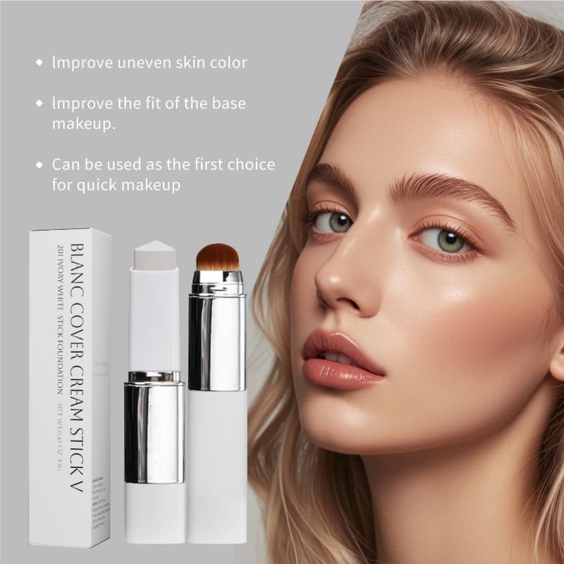Dual-Ended Color-Changing Foundation Stick, Concealer/Contour & Brightening Foundation Cream,Dual-Ended Color-Changing Foundation Stick, Concealer/Contour & Brightening Foundation Cream 