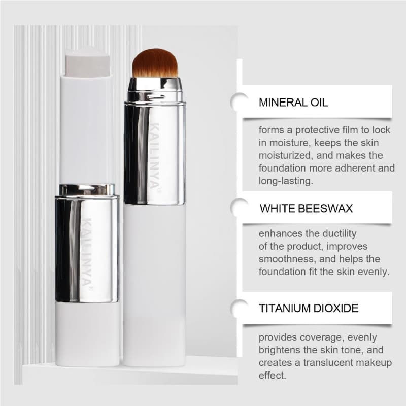 Dual-Ended Color-Changing Foundation Stick, Concealer/Contour & Brightening Foundation Cream,Dual-Ended Color-Changing Foundation Stick, Concealer/Contour & Brightening Foundation Cream 