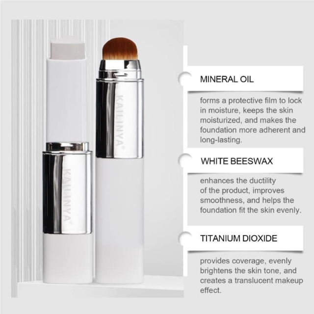 Dual-Ended Color-Changing Foundation Stick, Concealer/Contour & Brightening Foundation Cream,Dual-Ended Color-Changing Foundation Stick, Concealer/Contour & Brightening Foundation Cream 