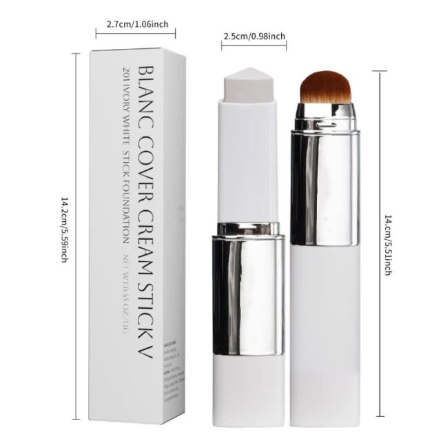 Dual-Ended Color-Changing Foundation Stick, Concealer/Contour & Brightening Foundation Cream,Dual-Ended Color-Changing Foundation Stick, Concealer/Contour & Brightening Foundation Cream 
