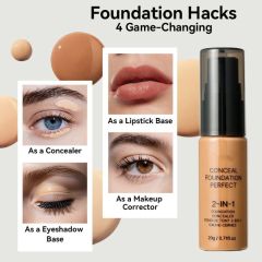6-color Foundation & Concealer Cream, Long-Lasting Waterproof Liquid Foundation,6-color Foundation & Concealer Cream, Long-Lasting Waterproof Liquid Foundation 