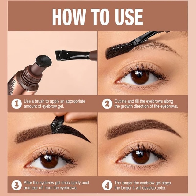 Peel-off Eyebrow Gel, Eyebrow Tint Cream, Waterproof Long-Lasting Eyebrow Tint Liquid, Eyebrow Pencil,Peel-off Eyebrow Gel, Eyebrow Tint Cream, Waterproof Long-Lasting Eyebrow Tint Liquid, Eyebrow Pencil 