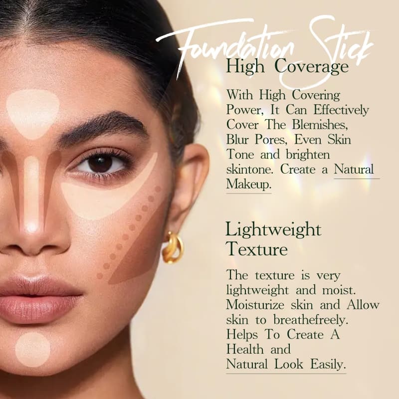 6-Color Concealer Foundation Stick, Moisturizing, Hydrating and Waterproof Foundation Stick,6-Color Concealer Foundation Stick, Moisturizing, Hydrating and Waterproof Foundation Stick 
