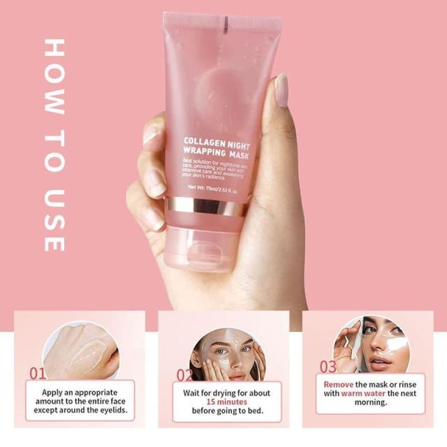 Hydrolyzed Collagen Peel-off Mask CollagenNightWrappingMask Facial Moisturizing and Firming,Hydrolyzed Collagen Peel-off Mask CollagenNightWrappingMask Facial Moisturizing and Firming 