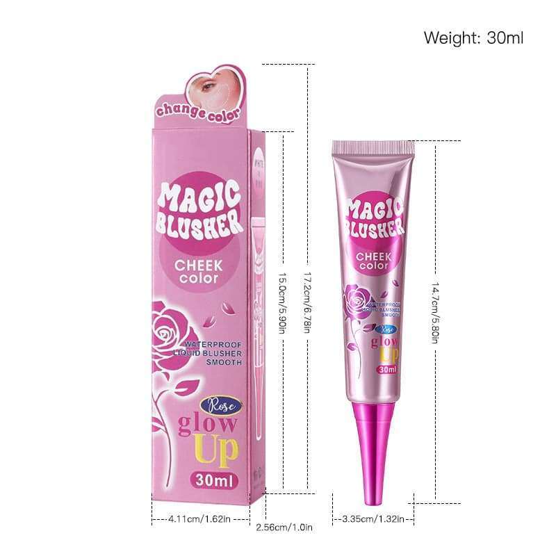 Temperature-Sensitive Color Changing Liquid Blush 30ml Shimmer Smoky Makeup Blush Cream,Temperature-Sensitive Color Changing Liquid Blush 30ml Shimmer Smoky Makeup Blush Cream 