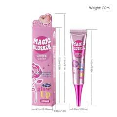 Temperature-Sensitive Color Changing Liquid Blush 30ml Shimmer Smoky Makeup Blush Cream,Temperature-Sensitive Color Changing Liquid Blush 30ml Shimmer Smoky Makeup Blush Cream 