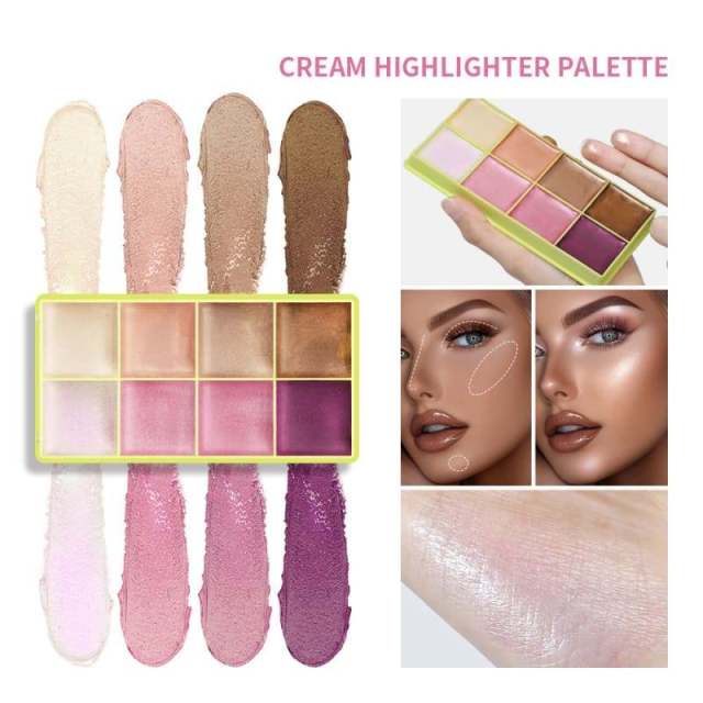 Color Cream Highlighter Palette, Eye & Face Highlighter for Contour Modification, Highlight & Contour Palette,Color Cream Highlighter Palette, Eye & Face Highlighter for Contour Modification, Highlight & Contour Palette 