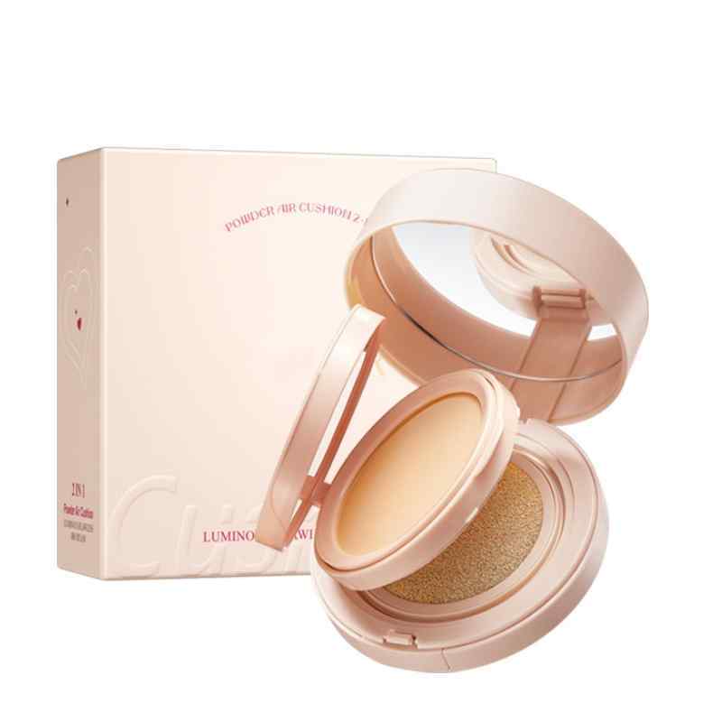 2-in-1 Pressed Powder Cushion Luminous Flawless BB Cream Concealing Foundation,2-in-1 Pressed Powder Cushion Luminous Flawless BB Cream Concealing Foundation 