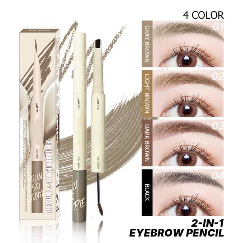 Double-Headed Eyebrow Trimmer Liquid Mascara, Smooth &Ffluent, Non-Smudging Natural Eyebrow Brush,Double-Headed Eyebrow Trimmer Liquid Mascara, Smooth &Ffluent, Non-Smudging Natural Eyebrow Brush 
