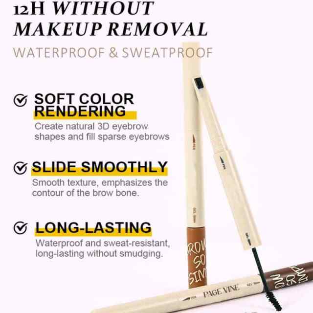 Double-Headed Eyebrow Trimmer Liquid Mascara, Smooth &Ffluent, Non-Smudging Natural Eyebrow Brush,Double-Headed Eyebrow Trimmer Liquid Mascara, Smooth &Ffluent, Non-Smudging Natural Eyebrow Brush 