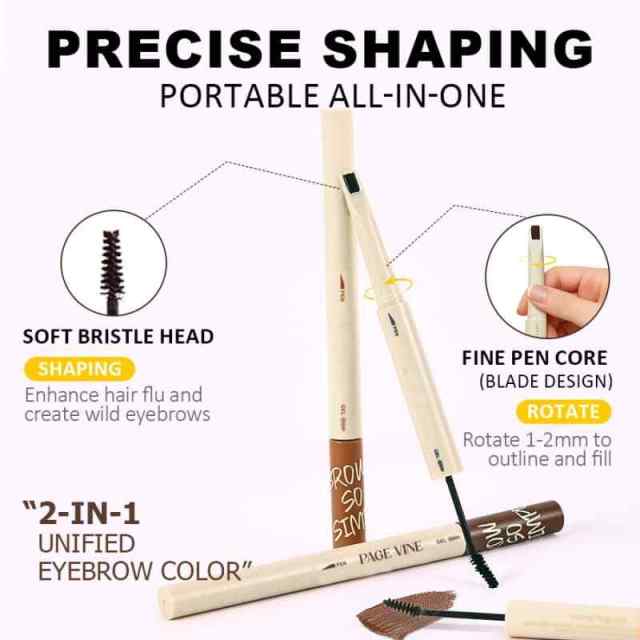 Double-Headed Eyebrow Trimmer Liquid Mascara, Smooth &Ffluent, Non-Smudging Natural Eyebrow Brush,Double-Headed Eyebrow Trimmer Liquid Mascara, Smooth &Ffluent, Non-Smudging Natural Eyebrow Brush 