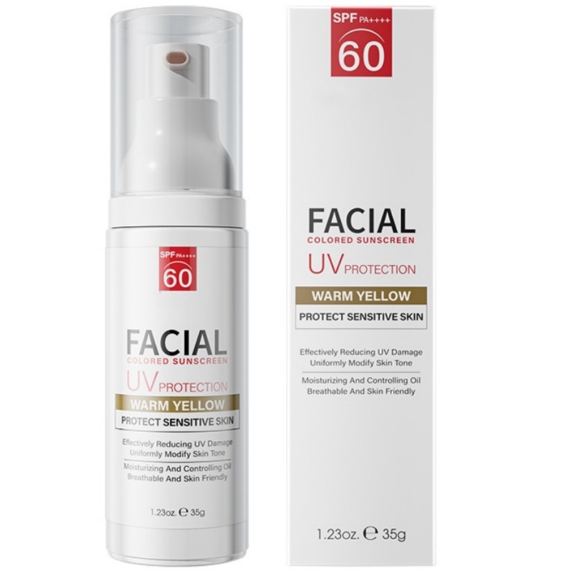 Facial Tinted Sunscreen, Lightweight & Non-Greasy Sunscreen Cream,Facial Tinted Sunscreen, Lightweight & Non-Greasy Sunscreen Cream 