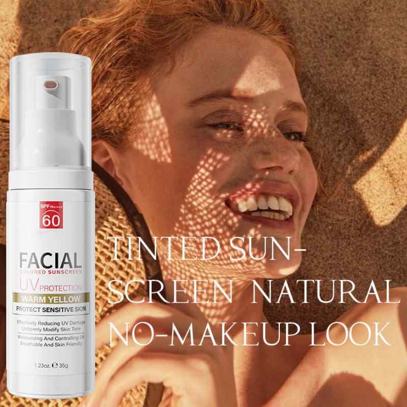 Facial Tinted Sunscreen, Lightweight & Non-Greasy Sunscreen Cream,Facial Tinted Sunscreen, Lightweight & Non-Greasy Sunscreen Cream 