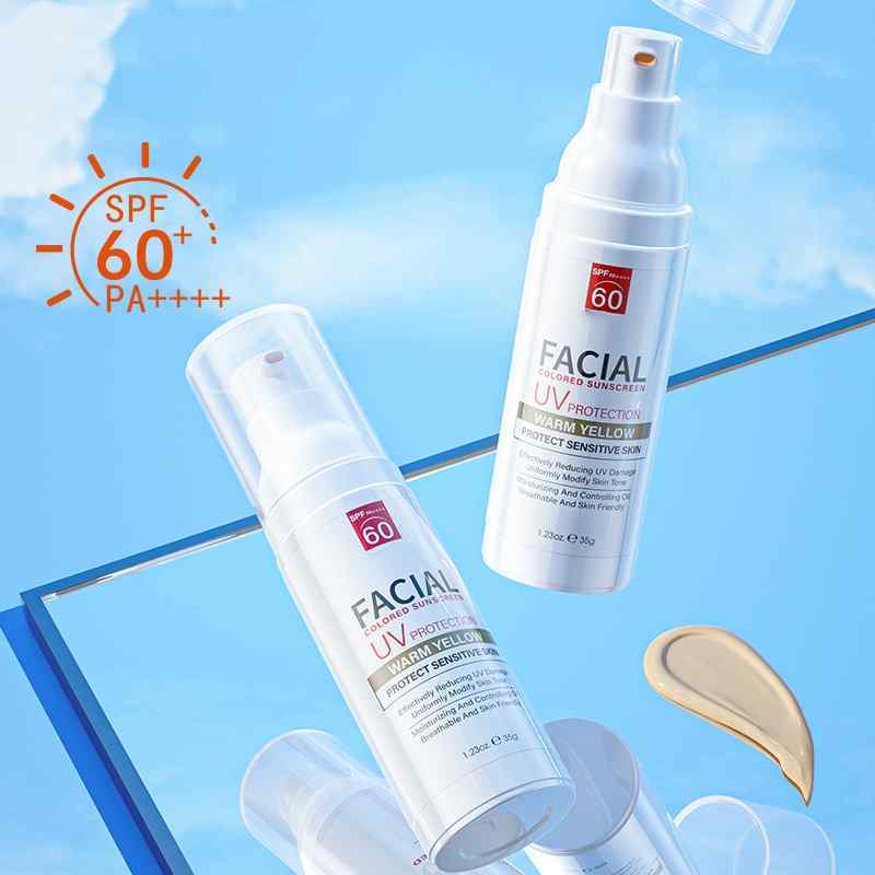 Facial Tinted Sunscreen, Lightweight & Non-Greasy Sunscreen Cream,Facial Tinted Sunscreen, Lightweight & Non-Greasy Sunscreen Cream 
