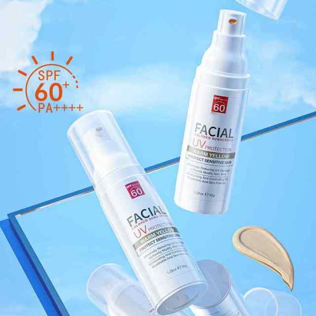 Facial Tinted Sunscreen, Lightweight & Non-Greasy Sunscreen Cream,Facial Tinted Sunscreen, Lightweight & Non-Greasy Sunscreen Cream 