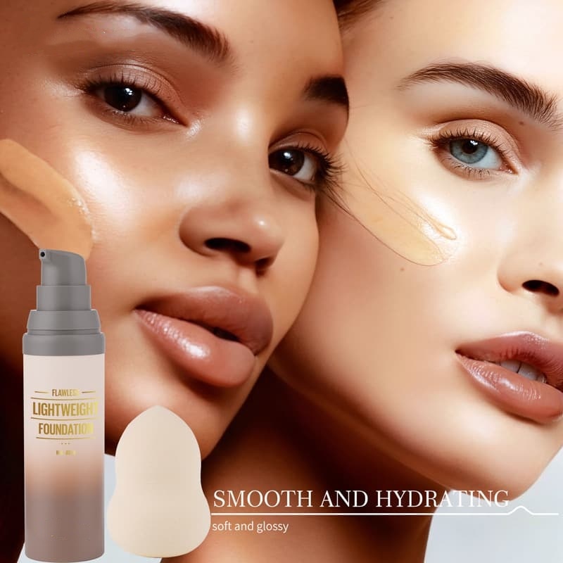 Flawless Natural BB Cream & Foundation With Makeup Sponge, Long-lasting, Concealing & Moisturizing,Flawless Natural BB Cream & Foundation With Makeup Sponge, Long-lasting, Concealing & Moisturizing 