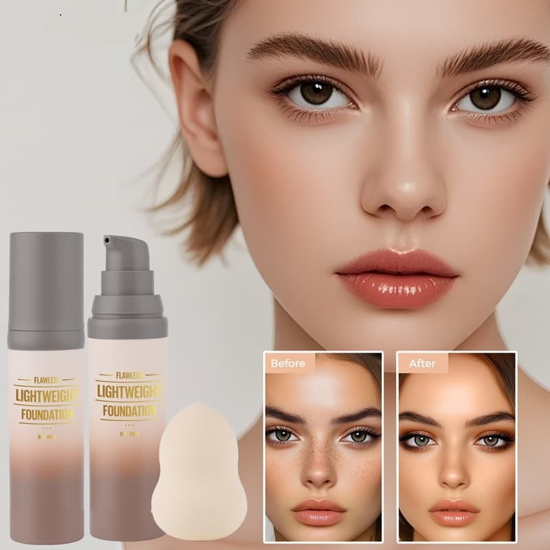 Flawless Natural BB Cream & Foundation With Makeup Sponge, Long-lasting, Concealing & Moisturizing,Flawless Natural BB Cream & Foundation With Makeup Sponge, Long-lasting, Concealing & Moisturizing 