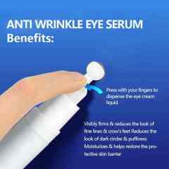 Anti-Wrinkle Eye Serum with Cooling Massage Roller, Hydrating Firming Eye Treatment,Anti-Wrinkle Eye Serum with Cooling Massage Roller, Hydrating Firming Eye Treatment 