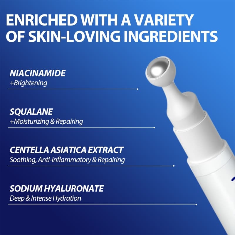 Anti-Wrinkle Eye Serum with Cooling Massage Roller, Hydrating Firming Eye Treatment,Anti-Wrinkle Eye Serum with Cooling Massage Roller, Hydrating Firming Eye Treatment 