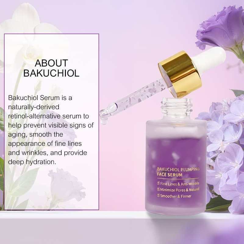 Bakuchiol Plumping Face Serum, Natural Anti-Aging Serum for Reducing Fine Lines, Minimizing Pores & Smoothing Firming Skin,Bakuchiol Plumping Face Serum, Natural Anti-Aging Serum for Reducing Fine Lines, Minimizing Pores & Smoothing Firming Skin 