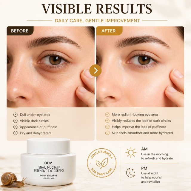 Intensive Snail Mucin Eye Cream | Snail Extract & Bakuchiol to Hydrate, Smooth Wrinkles & Improve Dark Circles,Intensive Snail Mucin Eye Cream | Snail Extract & Bakuchiol to Hydrate, Smooth Wrinkles & Improve Dark Circles 