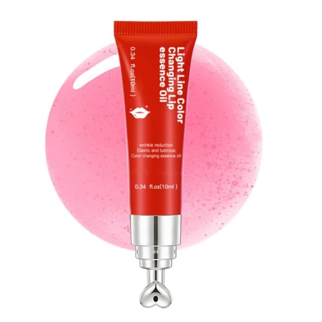 Light Line Color Changing Lip Essence Oil | Cherry Pink Auto Color Shift, Anti-Wrinkle & Lustrous Hydrating Lip Care,Light Line Color Changing Lip Essence Oil | Cherry Pink Auto Color Shift, Anti-Wrinkle & Lustrous Hydrating Lip Care 