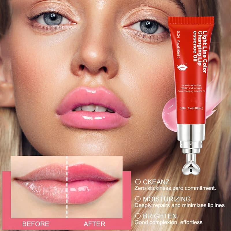 Light Line Color Changing Lip Essence Oil | Cherry Pink Auto Color Shift, Anti-Wrinkle & Lustrous Hydrating Lip Care,Light Line Color Changing Lip Essence Oil | Cherry Pink Auto Color Shift, Anti-Wrinkle & Lustrous Hydrating Lip Care 