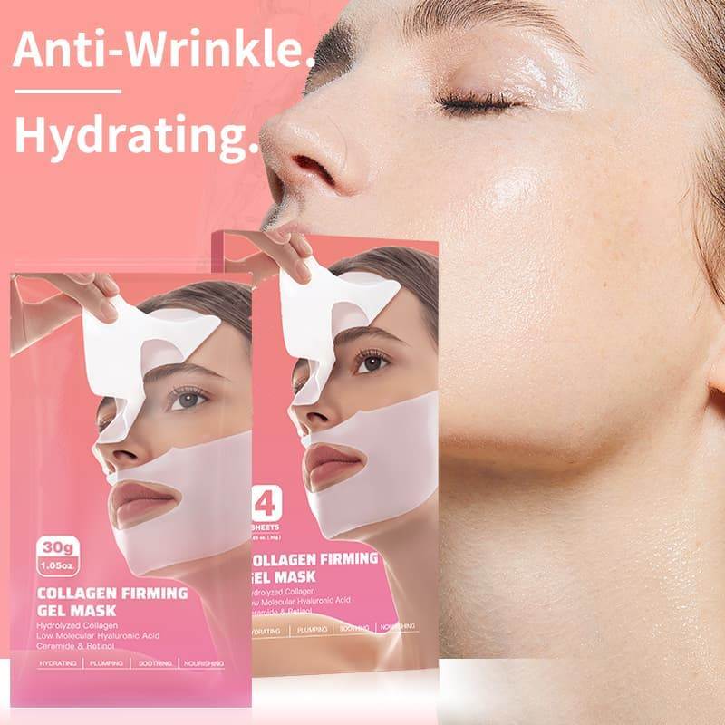Collagen Firming Gel Mask | Hydrolyzed Collagen + HA + Ceramide to Plump, Hydrate & Lift Loose Skin,Collagen Firming Gel Mask | Hydrolyzed Collagen + HA + Ceramide to Plump, Hydrate & Lift Loose Skin 