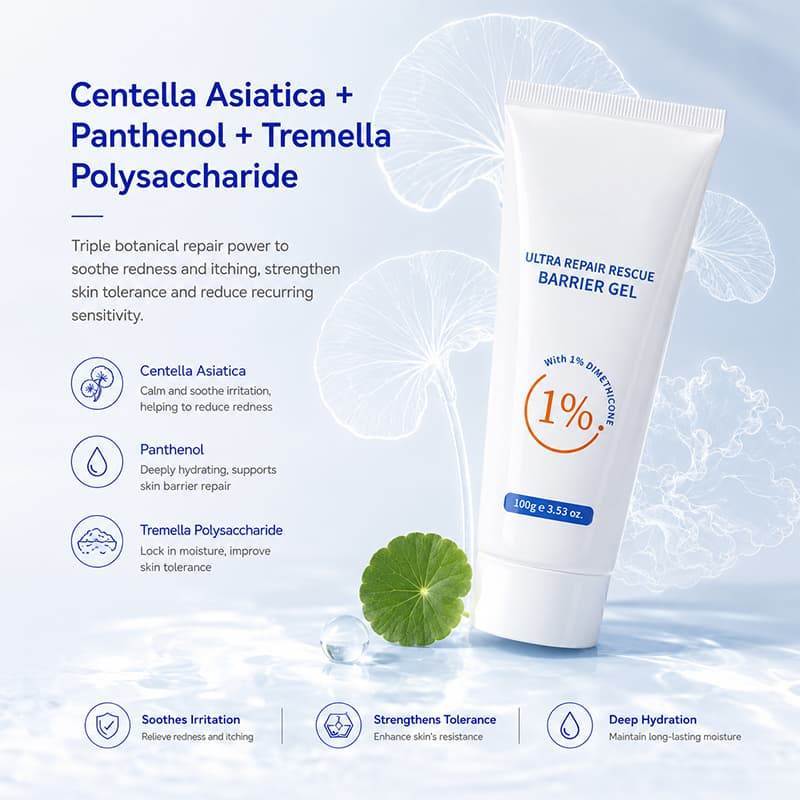 Ultra Repair Rescue Barrier Gel | 1% Dimethicone Formula to Hydrate & Repair Dry, Cracked & Sensitive Chapped Skin,Ultra Repair Rescue Barrier Gel | 1% Dimethicone Formula to Hydrate & Repair Dry, Cracked & Sensitive Chapped Skin 
