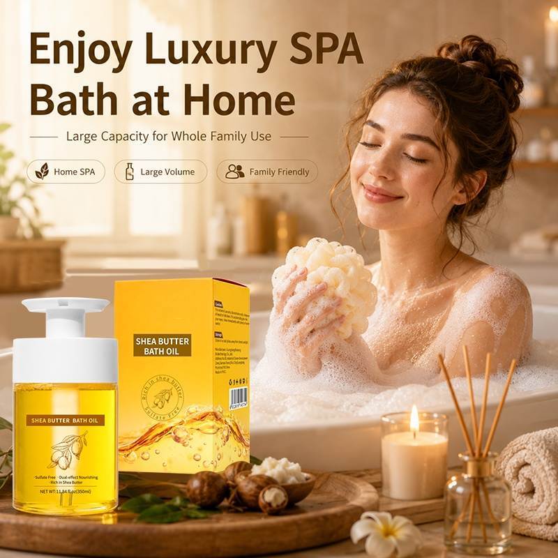 Shea Butter Bath Oil | Sulfate-Free Formula with Rich Shea Butter to Nourish & Soften Dry Skin While Bathing,Shea Butter Bath Oil | Sulfate-Free Formula with Rich Shea Butter to Nourish & Soften Dry Skin While Bathing 