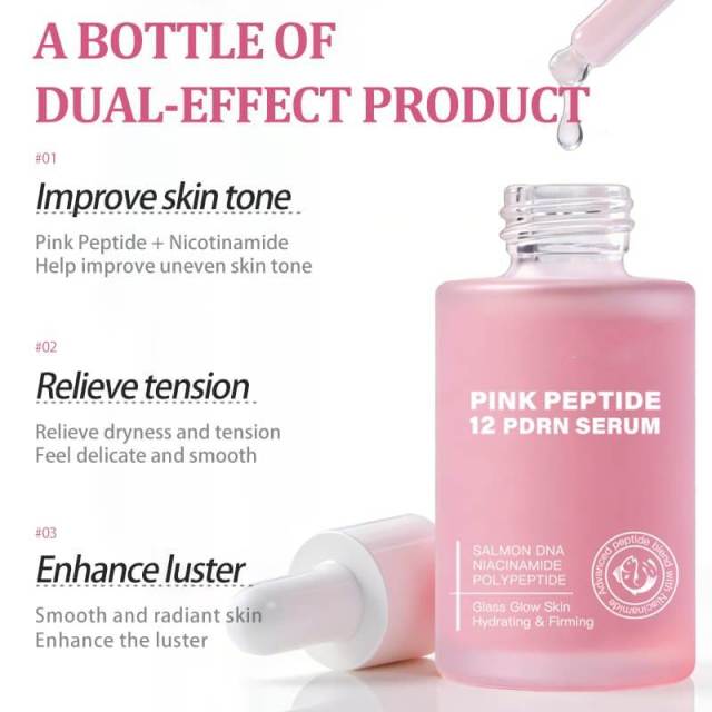 Pink Peptide 12 PDRN Serum | Salmon DNA + Niacinamide + Polypeptide to Hydrate, Firm & Achieve Glass Glow Complexion,Pink Peptide 12 PDRN Serum | Salmon DNA + Niacinamide + Polypeptide to Hydrate, Firm & Achieve Glass Glow Complexion 