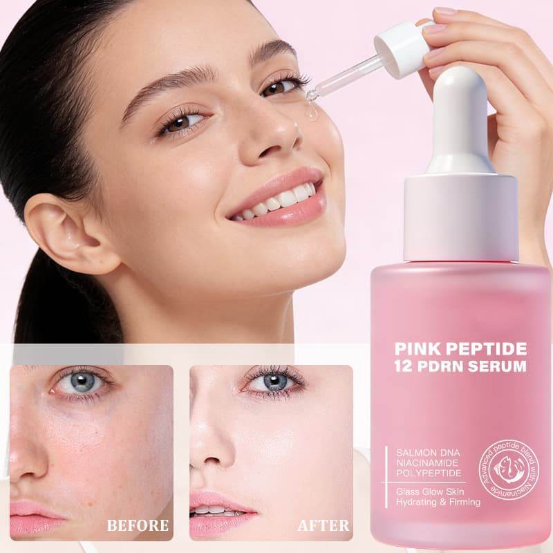 Pink Peptide 12 PDRN Serum | Salmon DNA + Niacinamide + Polypeptide to Hydrate, Firm & Achieve Glass Glow Complexion,Pink Peptide 12 PDRN Serum | Salmon DNA + Niacinamide + Polypeptide to Hydrate, Firm & Achieve Glass Glow Complexion 