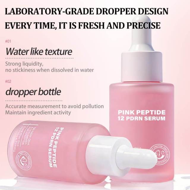 Pink Peptide 12 PDRN Serum | Salmon DNA + Niacinamide + Polypeptide to Hydrate, Firm & Achieve Glass Glow Complexion,Pink Peptide 12 PDRN Serum | Salmon DNA + Niacinamide + Polypeptide to Hydrate, Firm & Achieve Glass Glow Complexion 