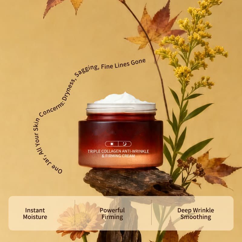 Triple Collagen Anti-Wrinkle & Firming Cream | Triple Collagen Complex to Hydrate, Smooth Fine Line,Triple Collagen Anti-Wrinkle & Firming Cream | Triple Collagen Complex to Hydrate, Smooth Fine Line 