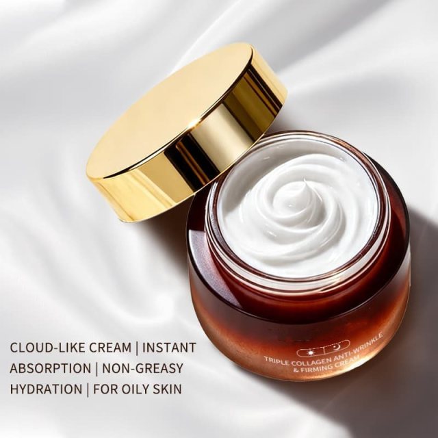 Triple Collagen Anti-Wrinkle & Firming Cream | Triple Collagen Complex to Hydrate, Smooth Fine Line,Triple Collagen Anti-Wrinkle & Firming Cream | Triple Collagen Complex to Hydrate, Smooth Fine Line 
