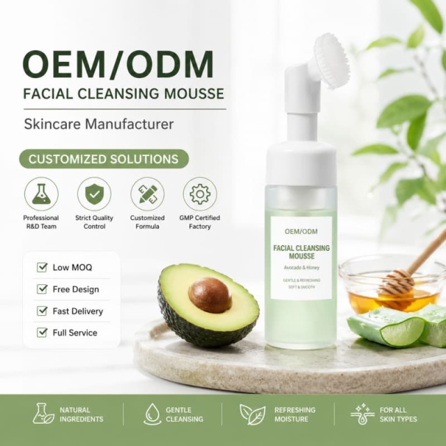 Natural Avocado Honey Facial Cleansing Mousse | Built-in Silicone Brush, Mild Deep Clean,Natural Avocado Honey Facial Cleansing Mousse | Built-in Silicone Brush, Mild Deep Clean 