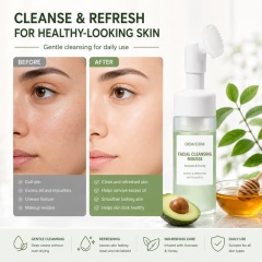 Natural Avocado Honey Facial Cleansing Mousse | Built-in Silicone Brush, Mild Deep Clean,Natural Avocado Honey Facial Cleansing Mousse | Built-in Silicone Brush, Mild Deep Clean 