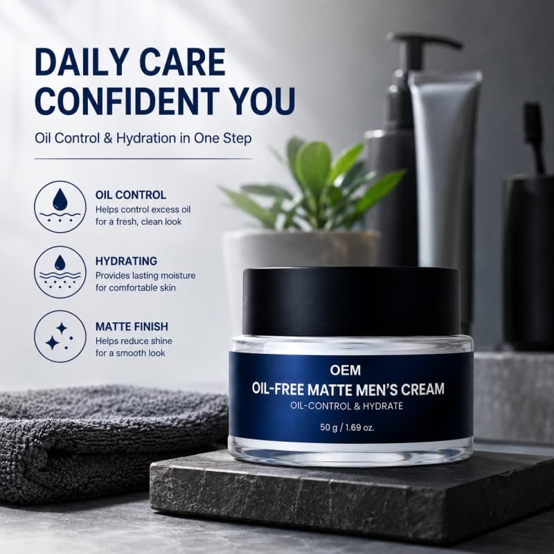 Oil-Free Matte Men’s Cream | Dual-Effect Oil Control & Hydration, Light Non-Greasy,Oil-Free Matte Men’s Cream | Dual-Effect Oil Control & Hydration, Light Non-Greasy 