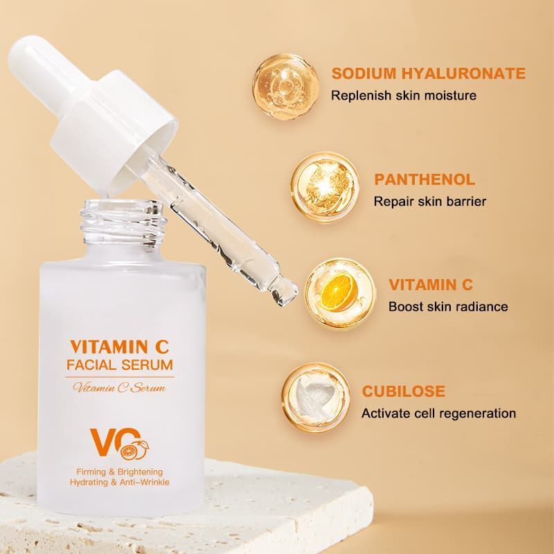 Vitamin C Facial Serum | 4-in-1 Formula to Brighten, Firm, Hydrate & Reduce Wrinkles for a Radiant Complexion,Vitamin C Facial Serum | 4-in-1 Formula to Brighten, Firm, Hydrate & Reduce Wrinkles for a Radiant Complexion 