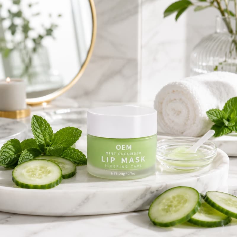 Mint Cucumber Sleeping Lip Mask | 6-in-1 Overnight Care to Hydrate, Repair & Plump Lips Naturally,Mint Cucumber Sleeping Lip Mask | 6-in-1 Overnight Care to Hydrate, Repair & Plump Lips Naturally 