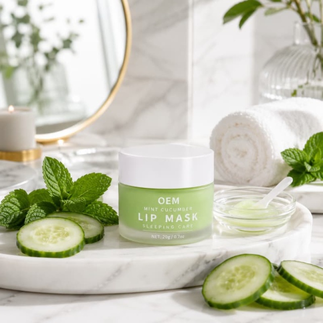 Mint Cucumber Sleeping Lip Mask | 6-in-1 Overnight Care to Hydrate, Repair & Plump Lips Naturally,Mint Cucumber Sleeping Lip Mask | 6-in-1 Overnight Care to Hydrate, Repair & Plump Lips Naturally 
