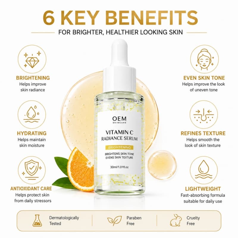 Vitamin C Radiance Serum | 4-in-1 Formula with VC, HA, Niacinamide & Orange Extract to Brighten, Hydrate & Protect Skin,Vitamin C Radiance Serum | 4-in-1 Formula with VC, HA, Niacinamide & Orange Extract to Brighten, Hydrate & Protect Skin 