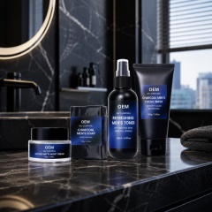 Men's 4-Piece Oil Control Skincare Kit | Charcoal Cleansing Soap + Face Wash + Toner + Matte Moisturizer for Fresh, Shine-Free Skin,Men's 4-Piece Oil Control Skincare Kit | Charcoal Cleansing Soap + Face Wash + Toner + Matte Moisturizer for Fresh, Shine-Free Skin 