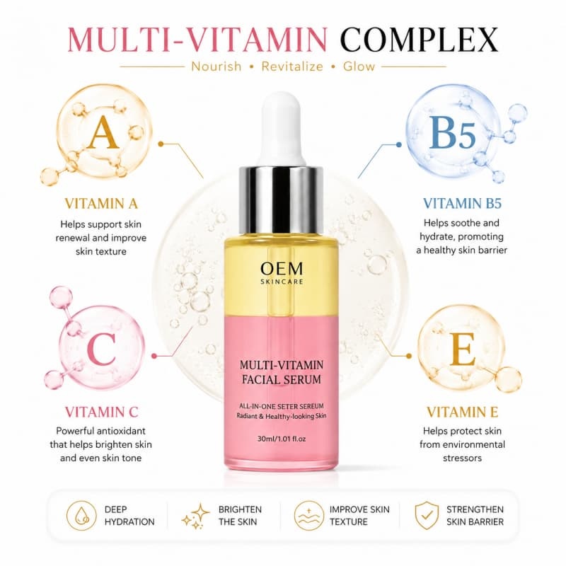 Multi-Vitamin Facial Serum | All-in-One Super Serum to Hydrate, Brighten & Revitalize Skin for a Healthy, Radiant Glow,Multi-Vitamin Facial Serum | All-in-One Super Serum to Hydrate, Brighten & Revitalize Skin for a Healthy, Radiant Glow 