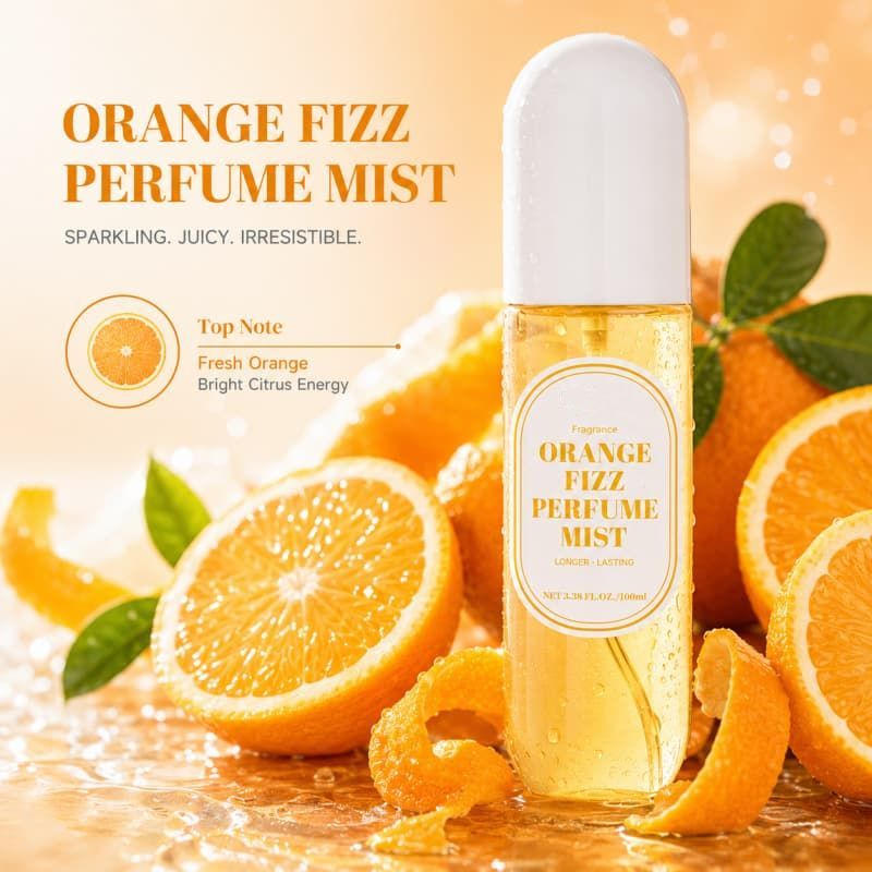 Orange Fizz Perfume Mist | Uplifting Citrus Scent, Long-Lasting Lightweight Fragrance Spray for All-Day Freshness,Orange Fizz Perfume Mist | Uplifting Citrus Scent, Long-Lasting Lightweight Fragrance Spray for All-Day Freshness 