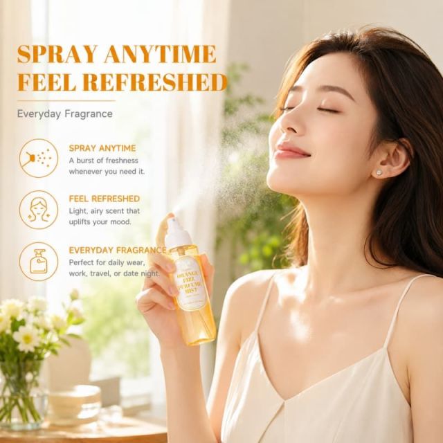 Orange Fizz Perfume Mist | Uplifting Citrus Scent, Long-Lasting Lightweight Fragrance Spray for All-Day Freshness,Orange Fizz Perfume Mist | Uplifting Citrus Scent, Long-Lasting Lightweight Fragrance Spray for All-Day Freshness 