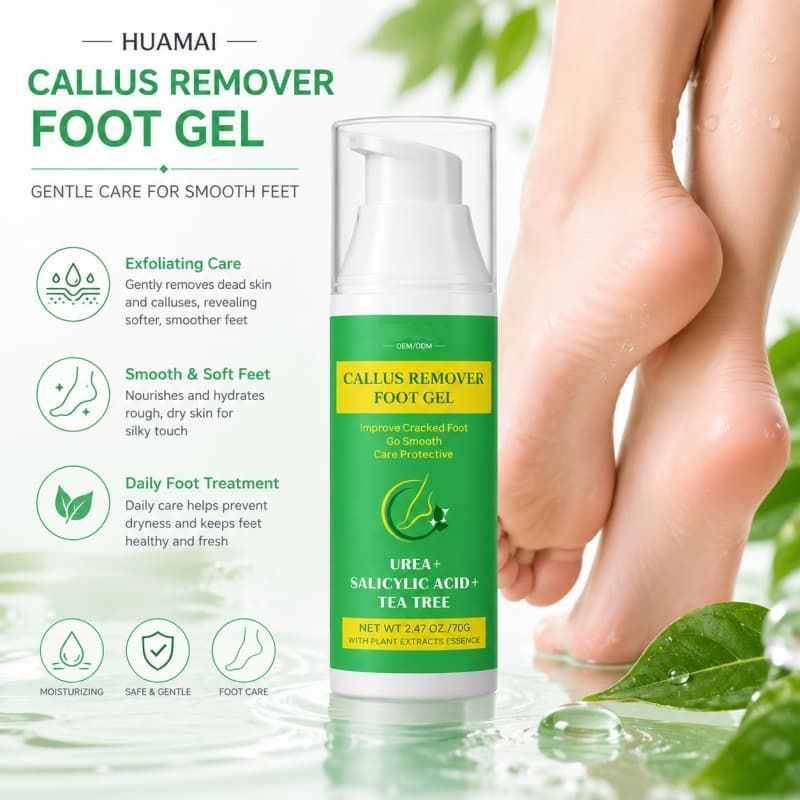 Professional Foot Care Callus Remover Gel | Urea + Salicylic Acid + Tea Tree to Smooth Cracked Heels & Soften Rough Skin,Professional Foot Care Callus Remover Gel | Urea + Salicylic Acid + Tea Tree to Smooth Cracked Heels & Soften Rough Skin 